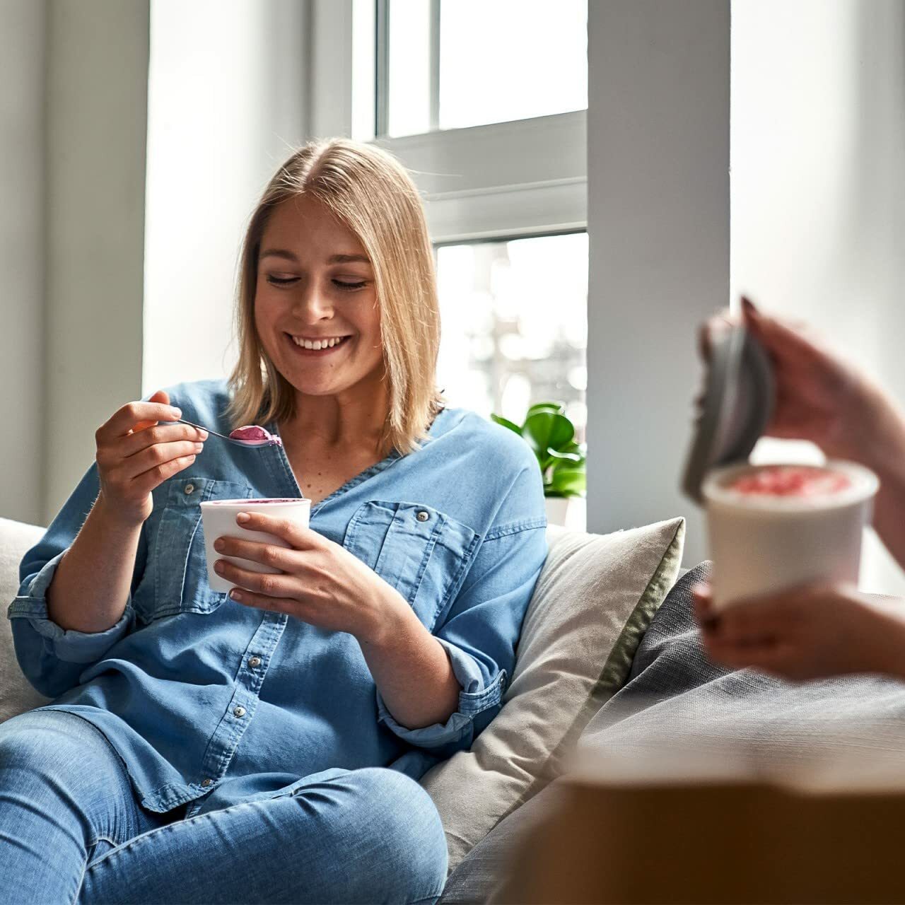 4x Eisbehälter für Speiseeis 400 ml Kunststoff Weiß 3