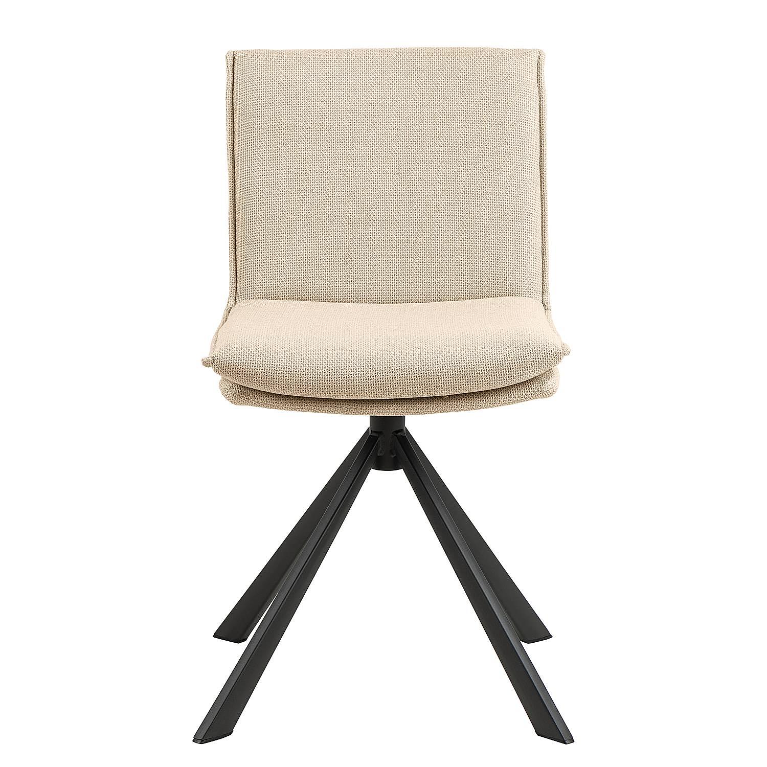 Polsterstuhl Gulstav Strukturstoff Stahl Beige 4