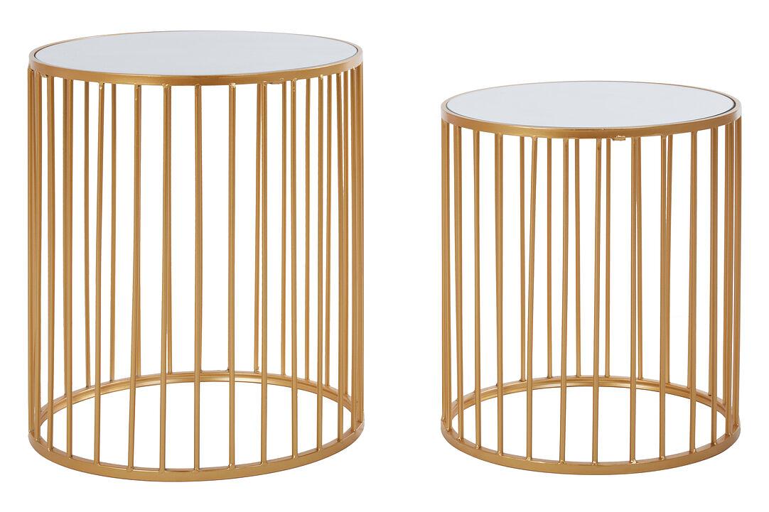 2x Avantis Nest Runden Beistelltischen Gold 0
