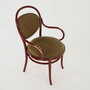 Vintage chair beech wood textile green 9