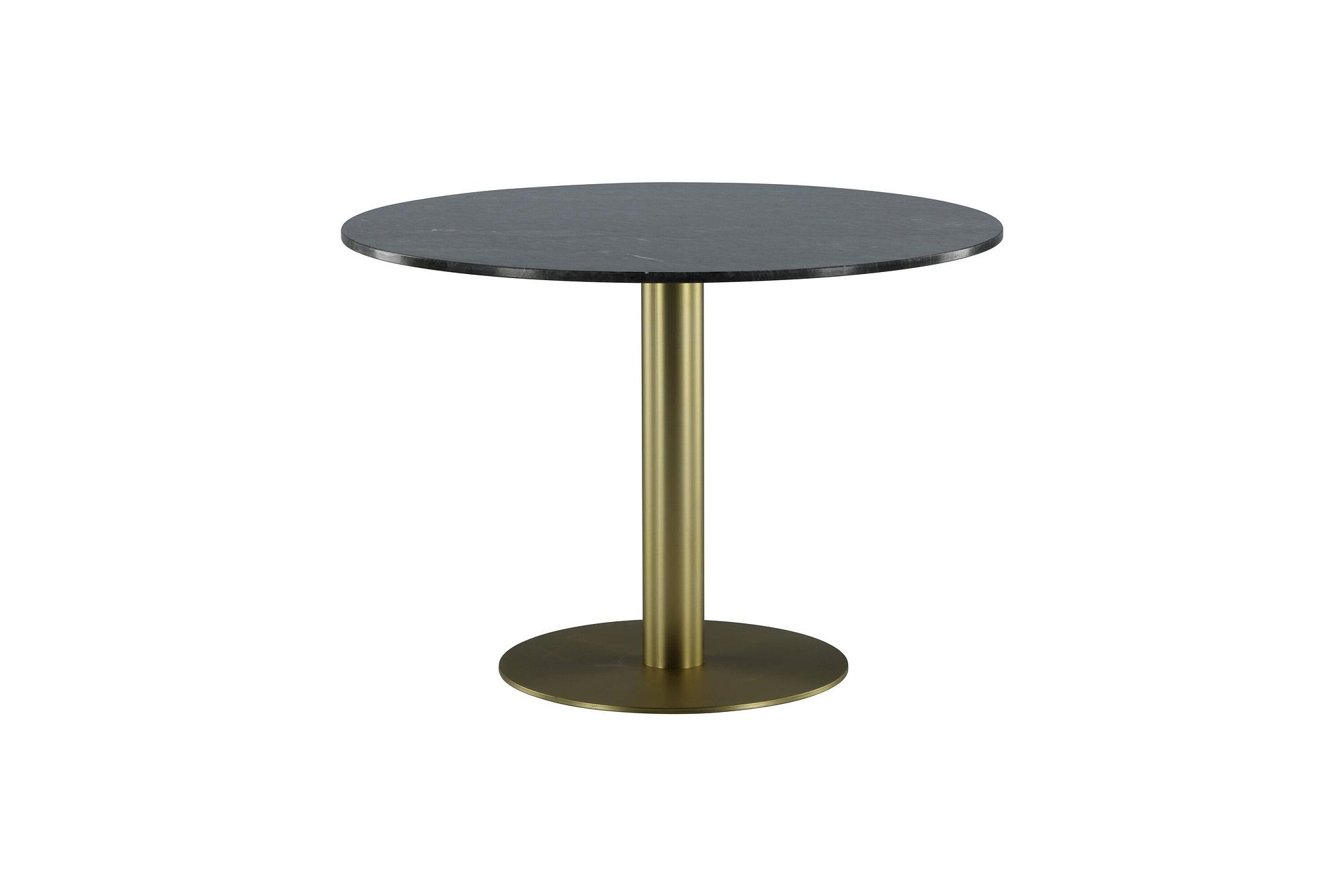 Estelle Dining Table Grey Marble Brass Ø106cm 7