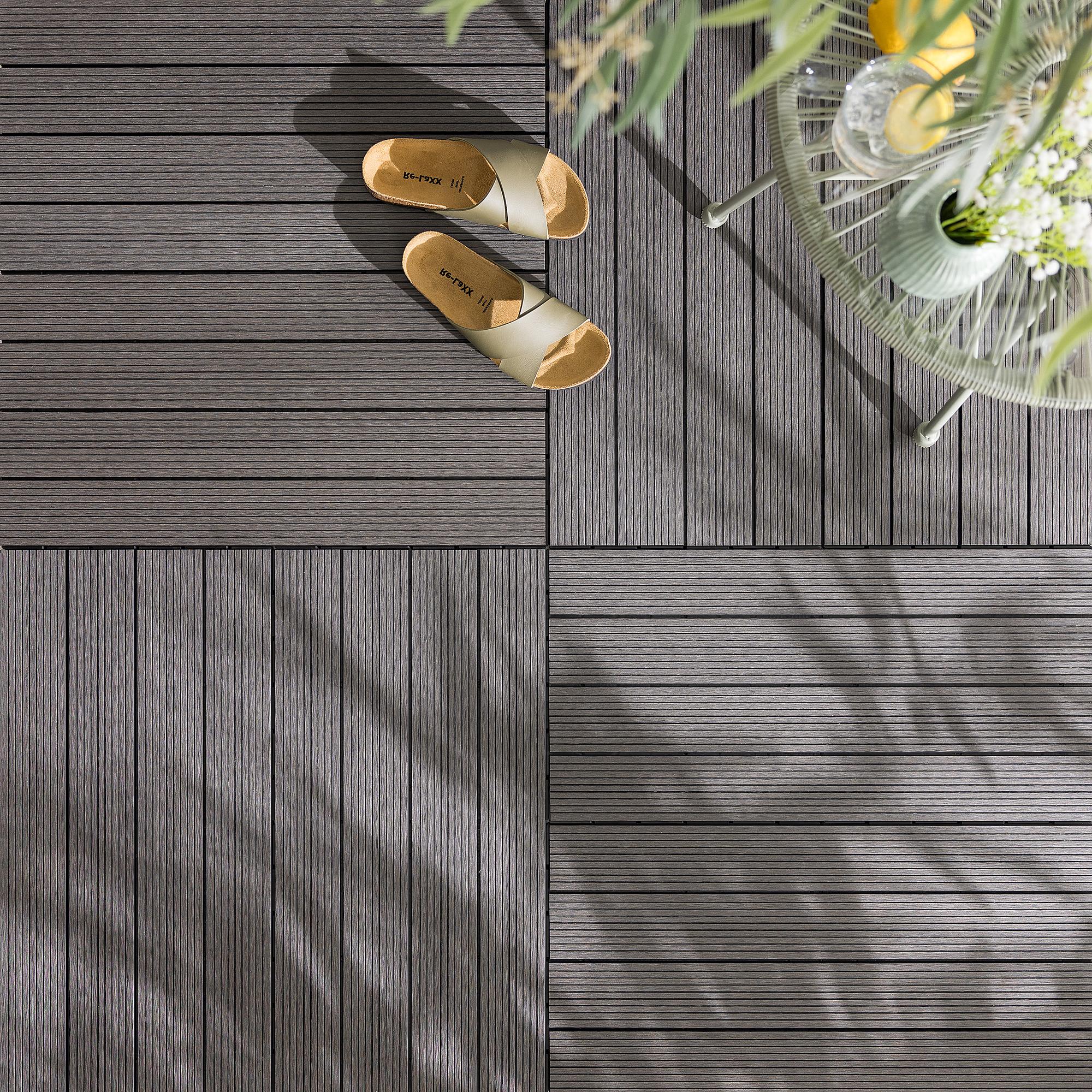 Terrassenfliese Thish 6er-Set Grau 0