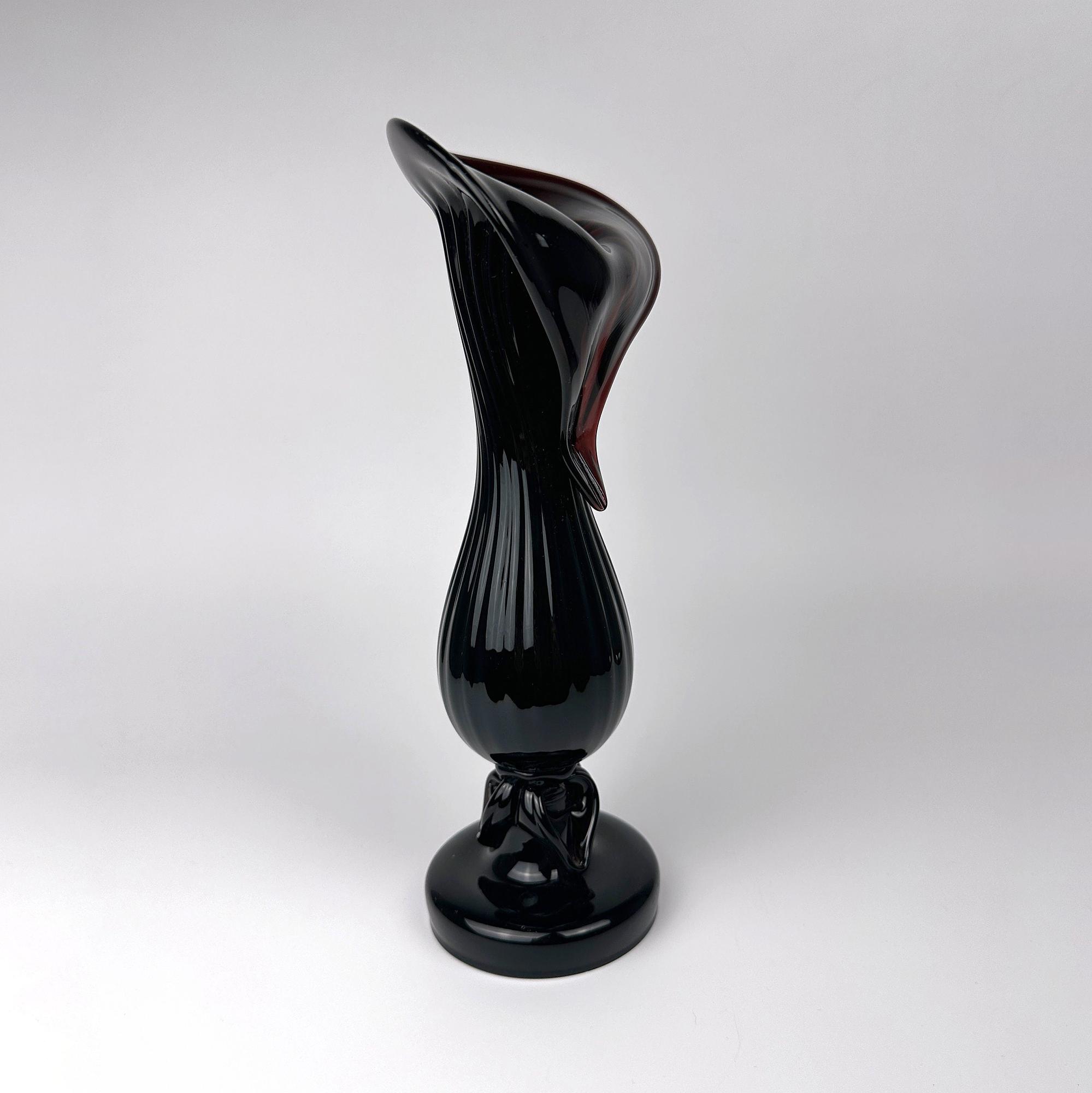 Jugendstil Blumenvase Schwarz 1900er Jahre 2