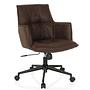 Solao Life  Office Chair Swivel Fabric Dark Brown 7