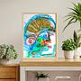 A Real Man Art Print Multicolored 0