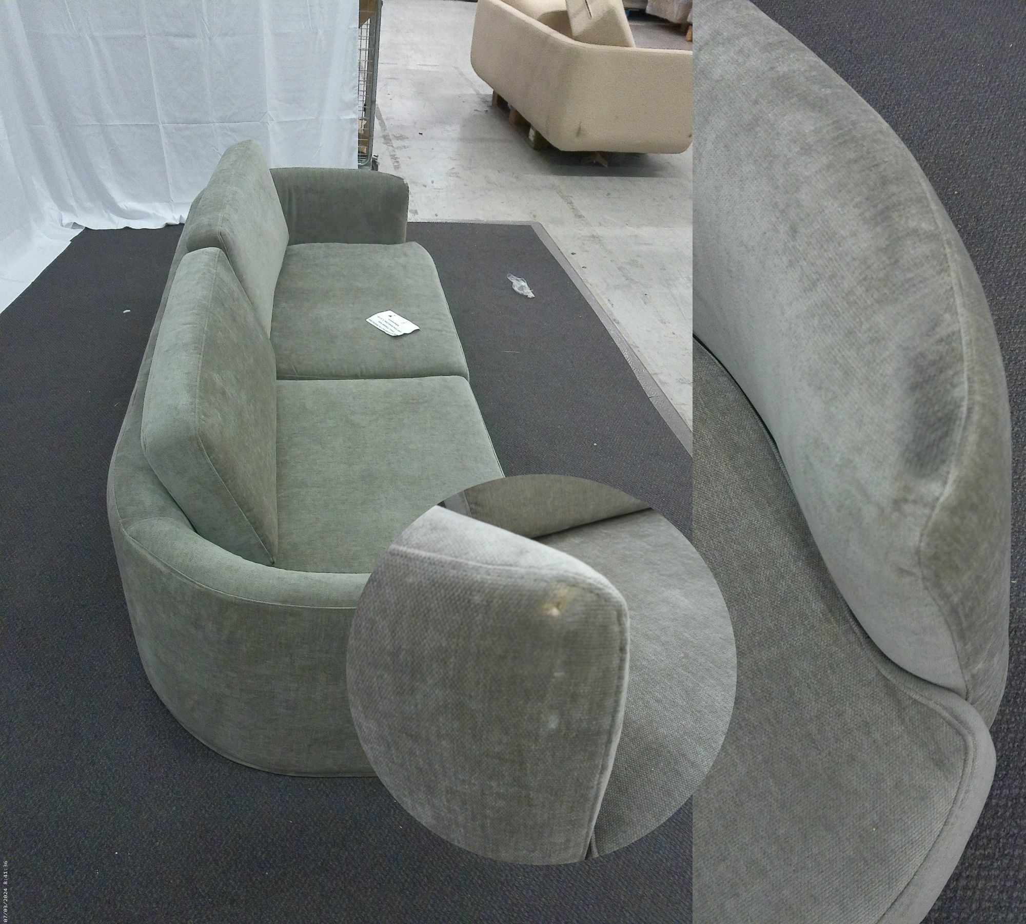 Elinor 3-Sitzer Sofa Planet Grey Green 7