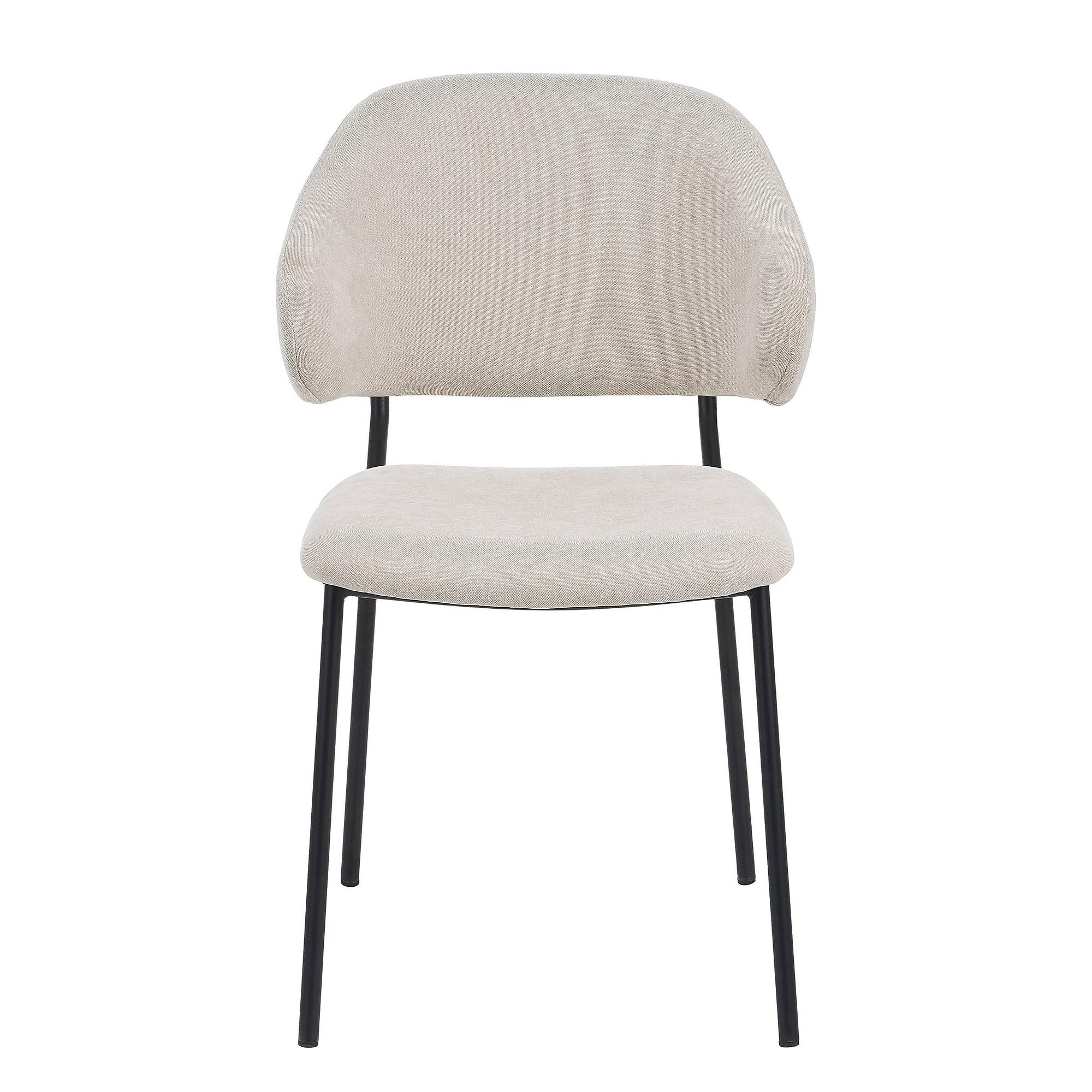 Upholstered chair Meramo set of 4 Beige 1