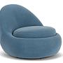 Babette Drehsessel Velour Lux Shadow Blue 2
