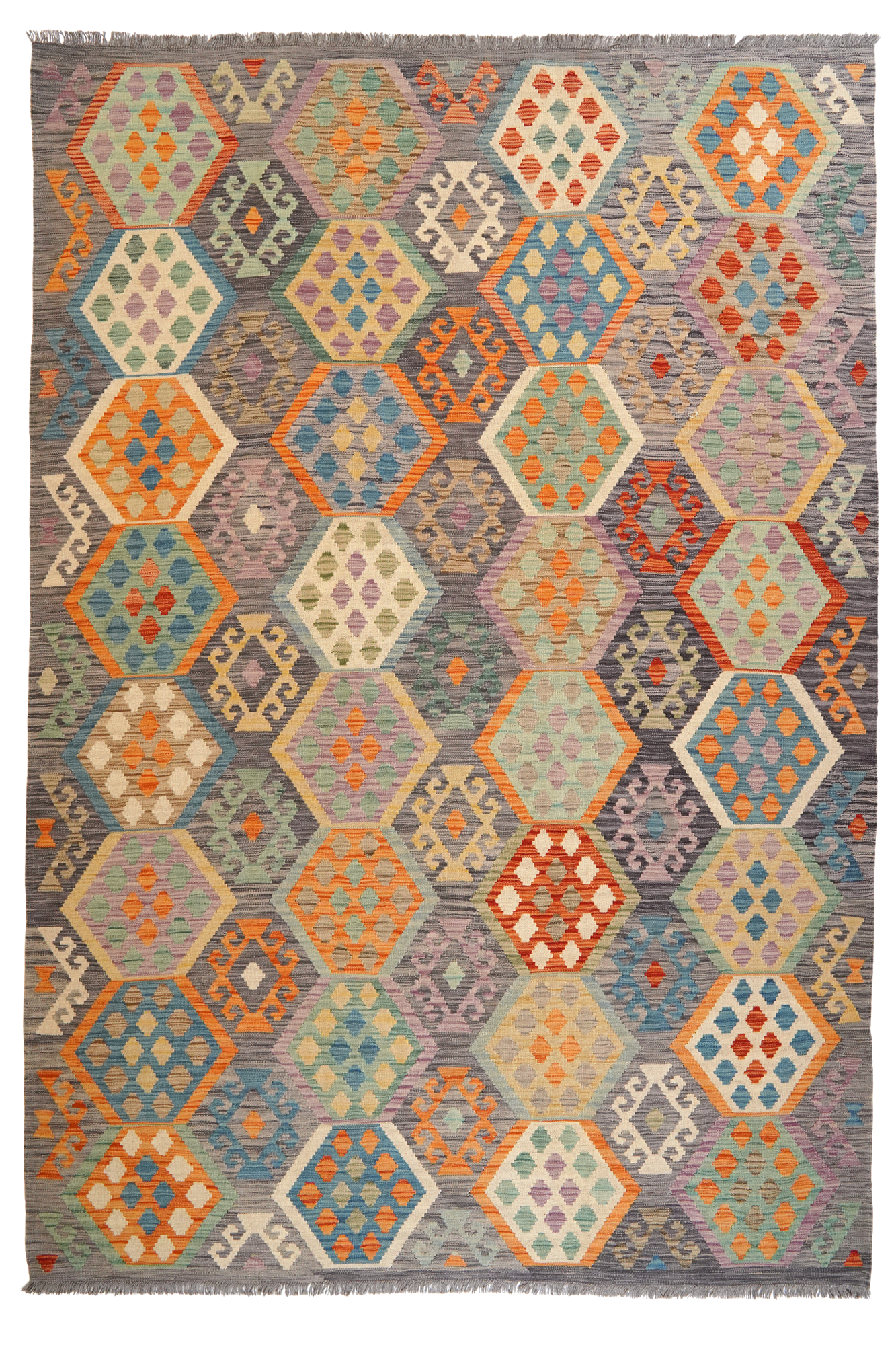 Kilim Hajar Lana Multicolore 0