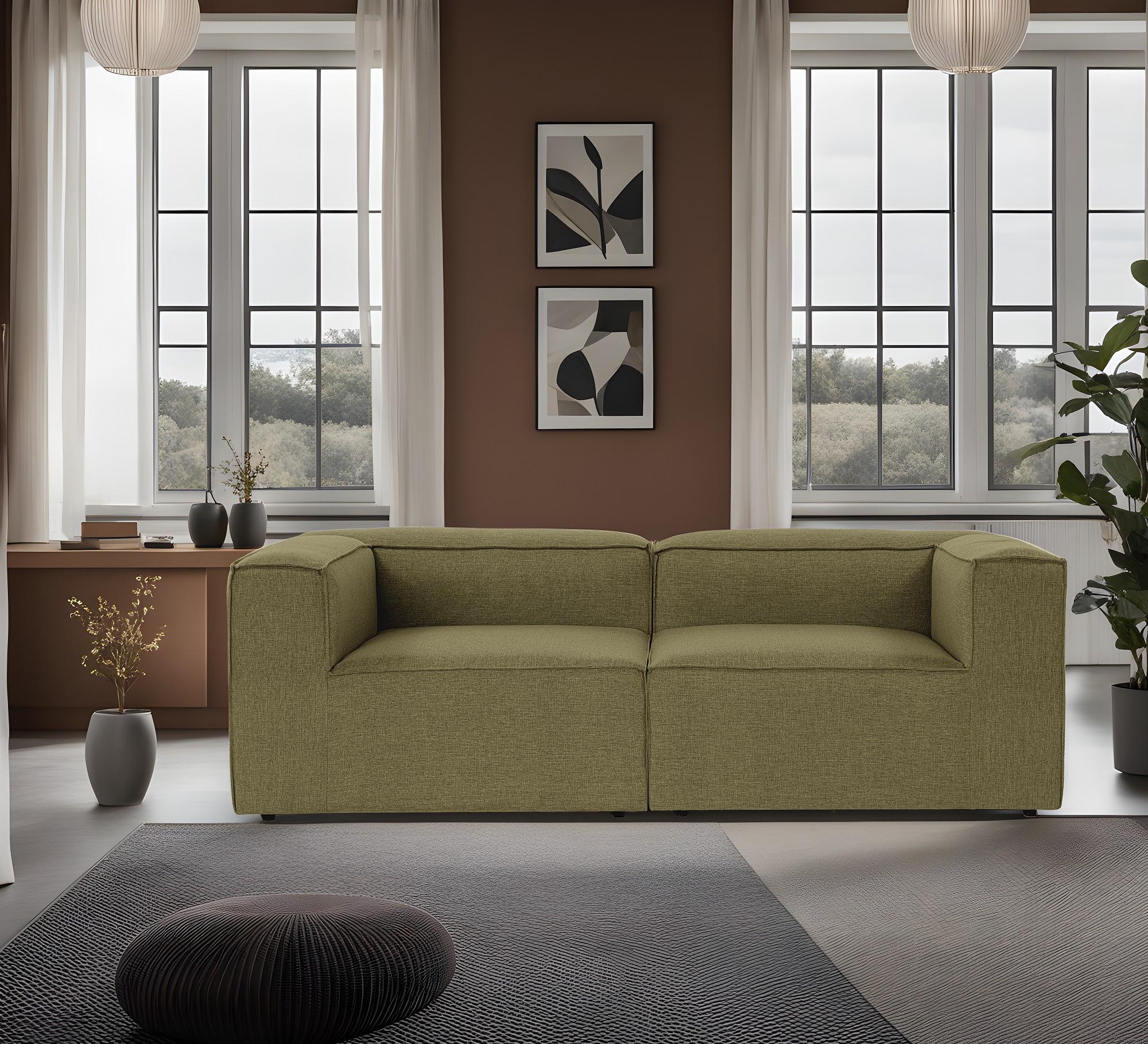 Fora 2-seater sofa green 2