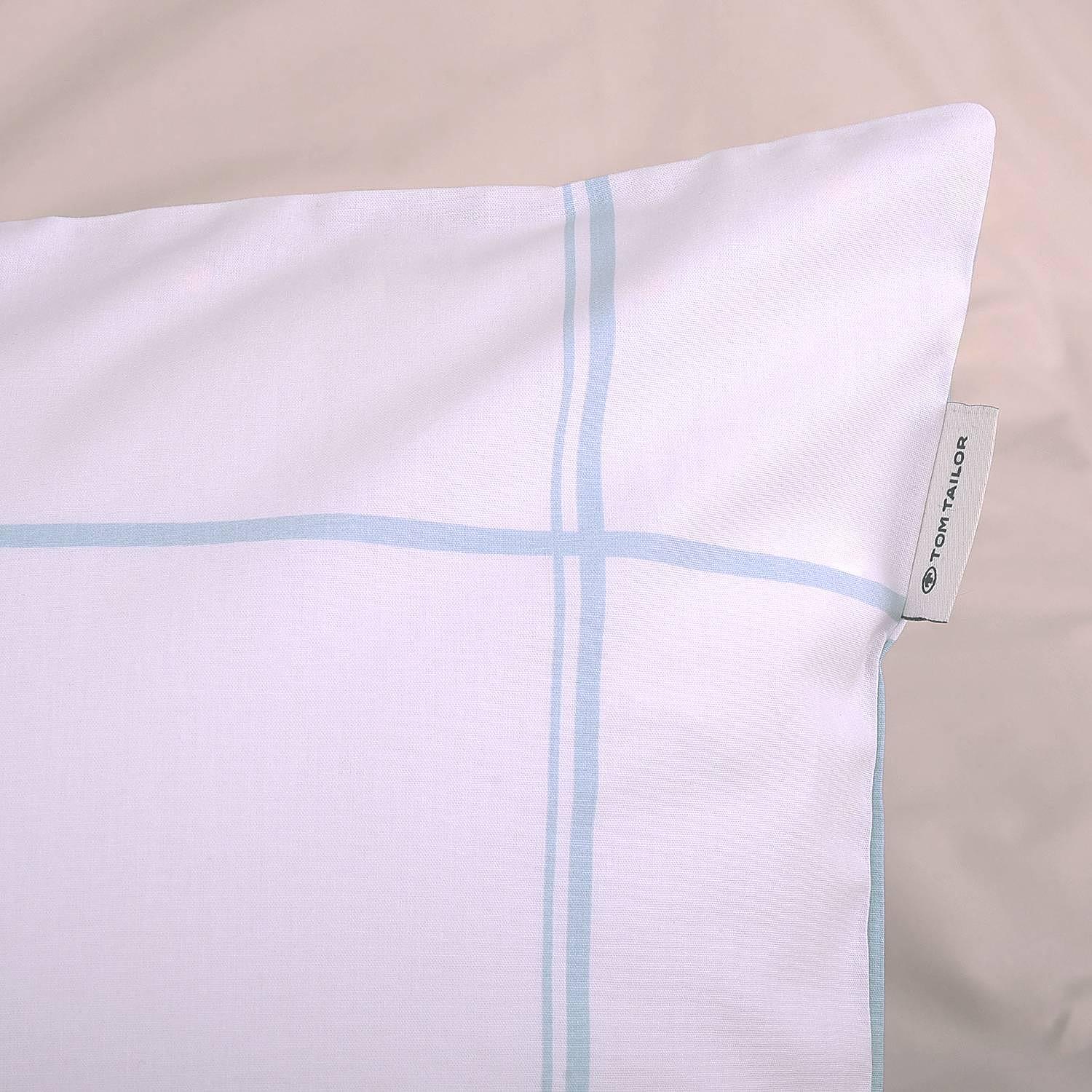 Bedding Cotton White Light Blue 155x220cm Pillow 80x80cm 4