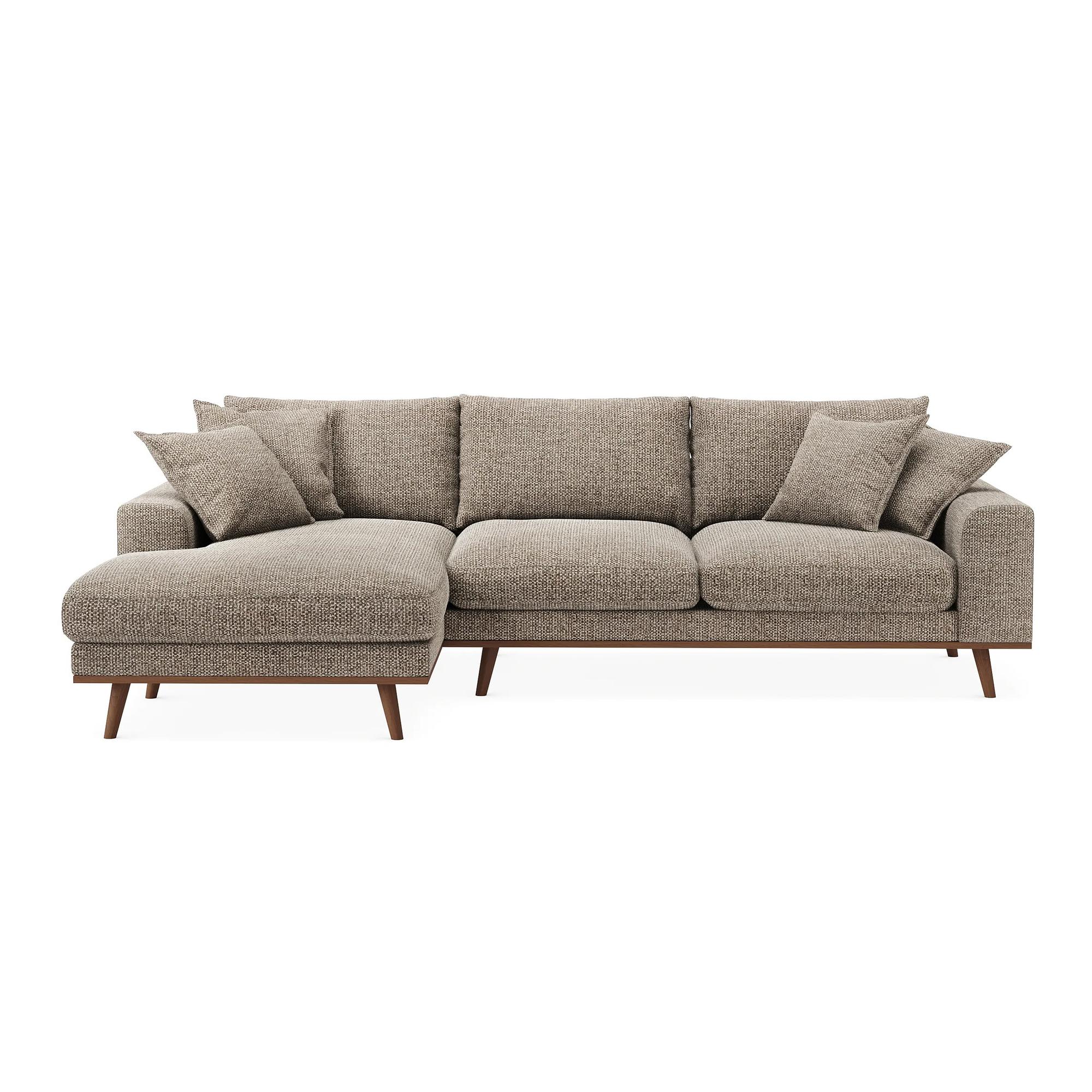 Ecksofa Harper 3-Sitzer Links Hellbraun 4