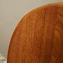 Teak wood chairs set of 4 Light brown 1960s 14
