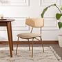 2x Nancy Dining Chair Wood Veneer Cream White 1