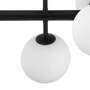 Pendant lamp opal glass iron black 4