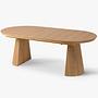 Mana Extendable Dining Table 8-Seater Wood-based Material Natural Oak 210/300x105x76 cm 1