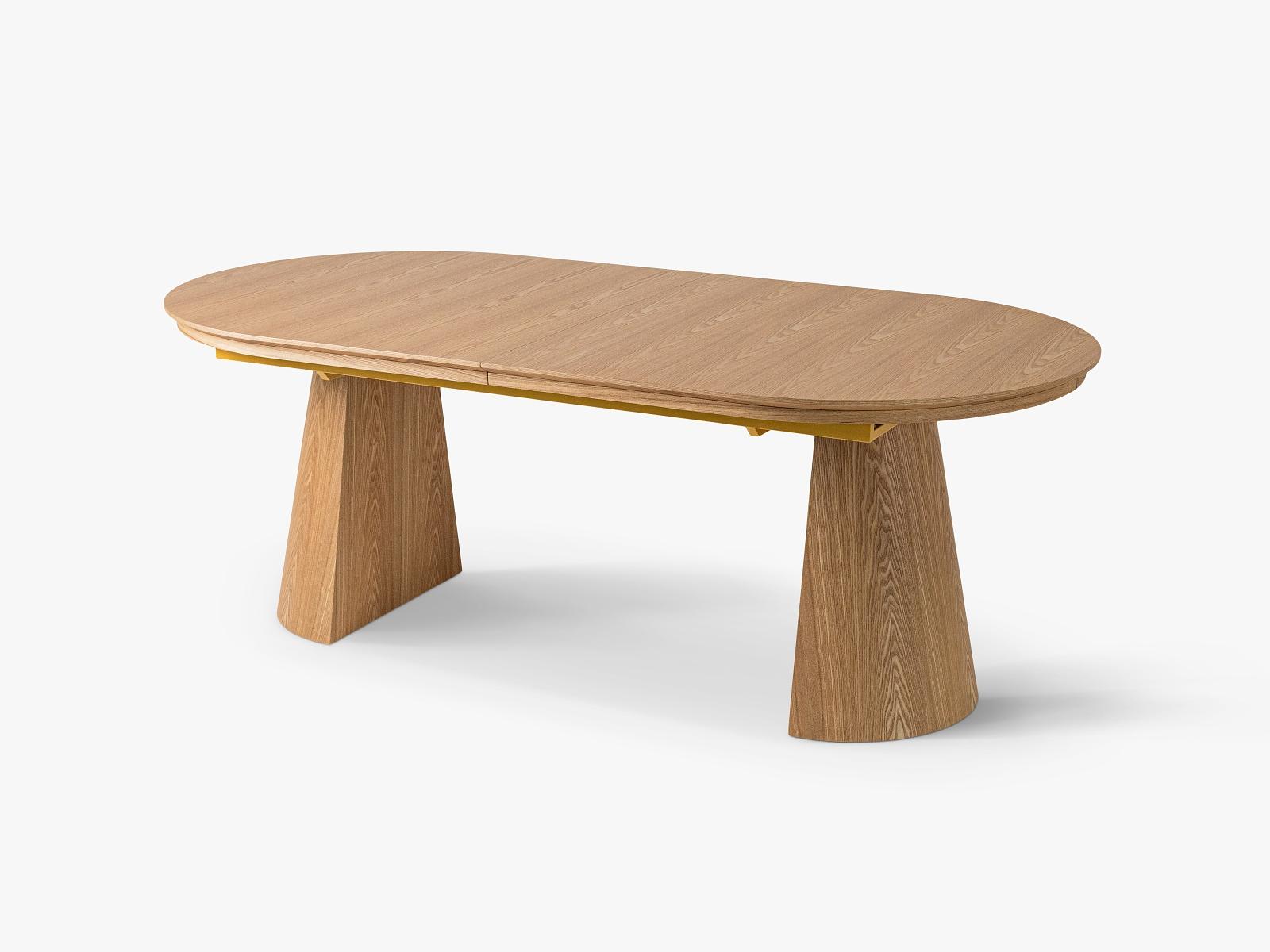 Mana Extendable Dining Table 8-Seater Wood-based Material Natural Oak 210/300x105x76 cm 1