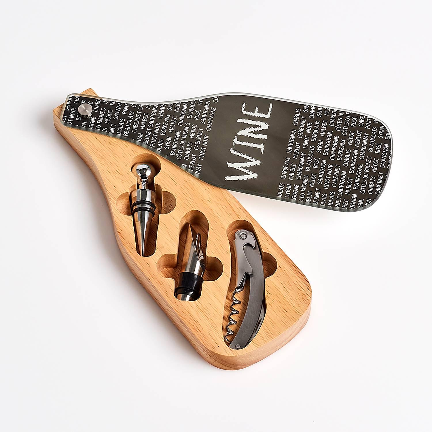 Owara Wine Set 4-pc. Stainless Steel Silver 10x27.8x3cm 2