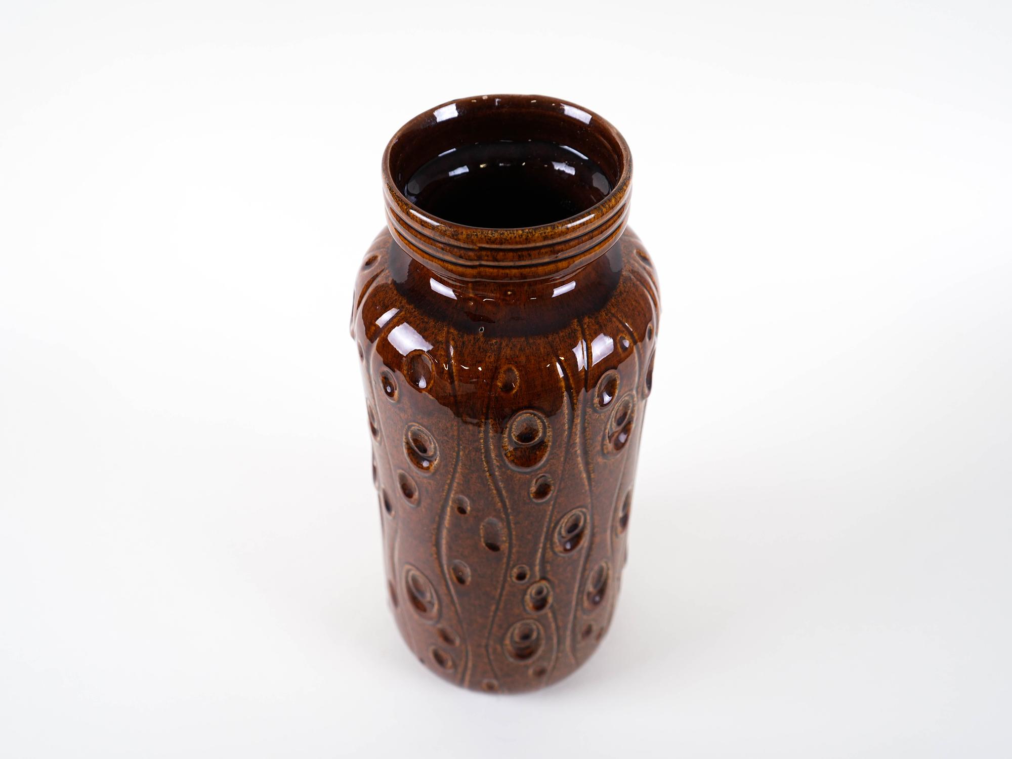 Ceramic Vase Brown 1960s 5