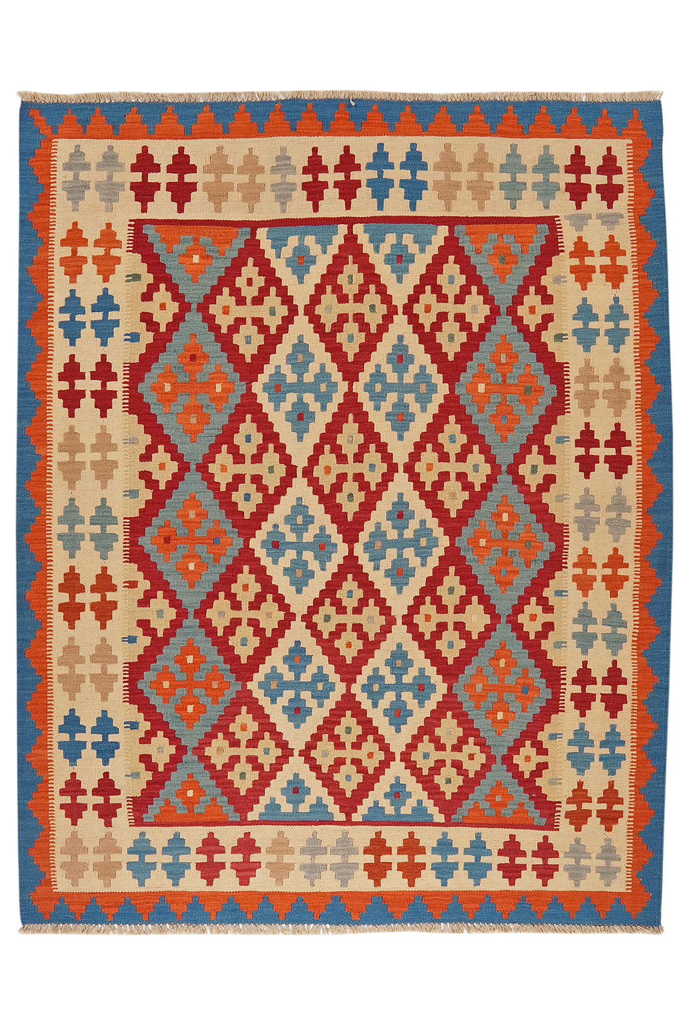 Kilim Gashgai Teppich Wolle Mehrfarbig 0