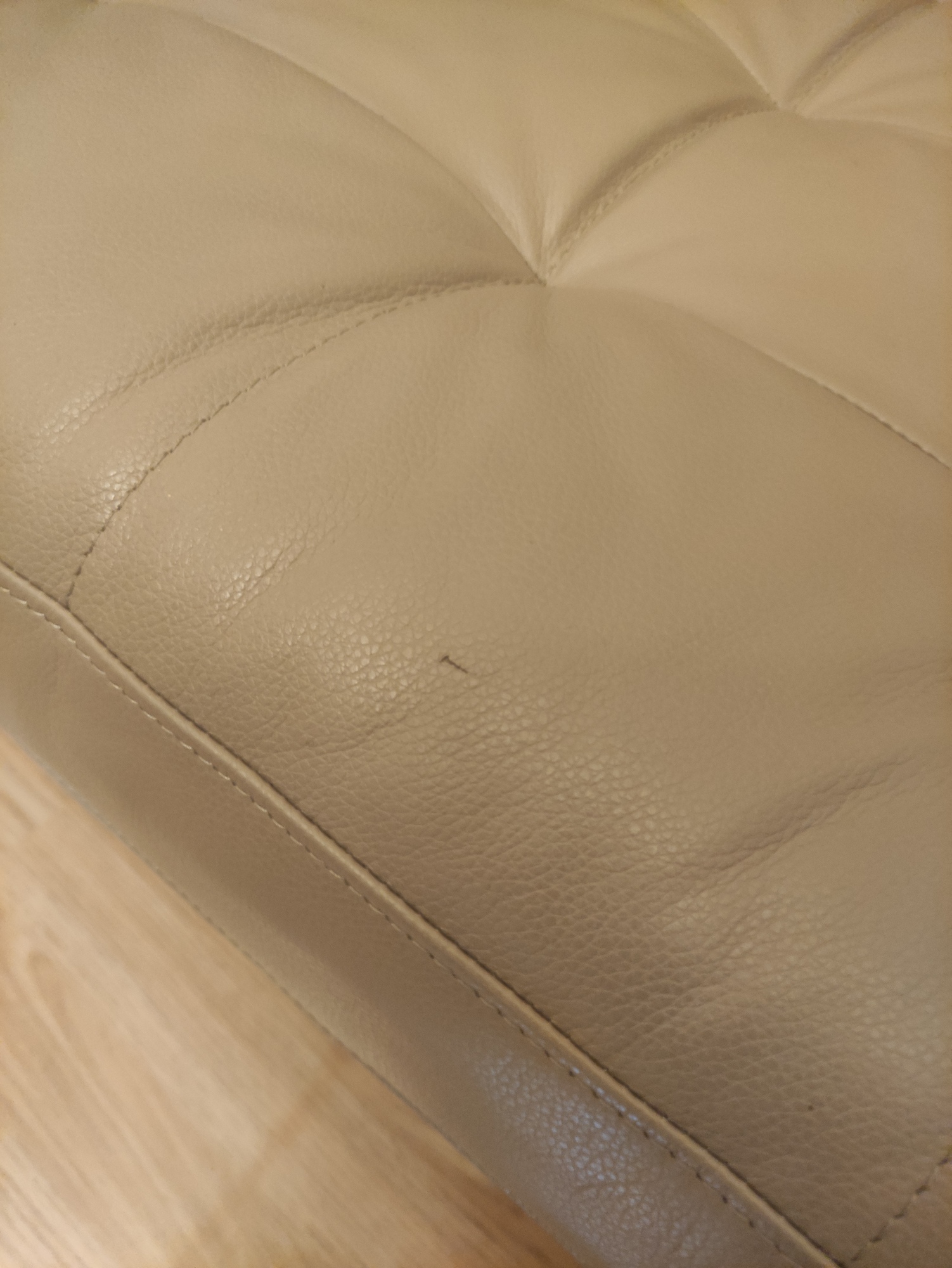 Landskrona Sofa 3-Sitzer Leder Beige 4