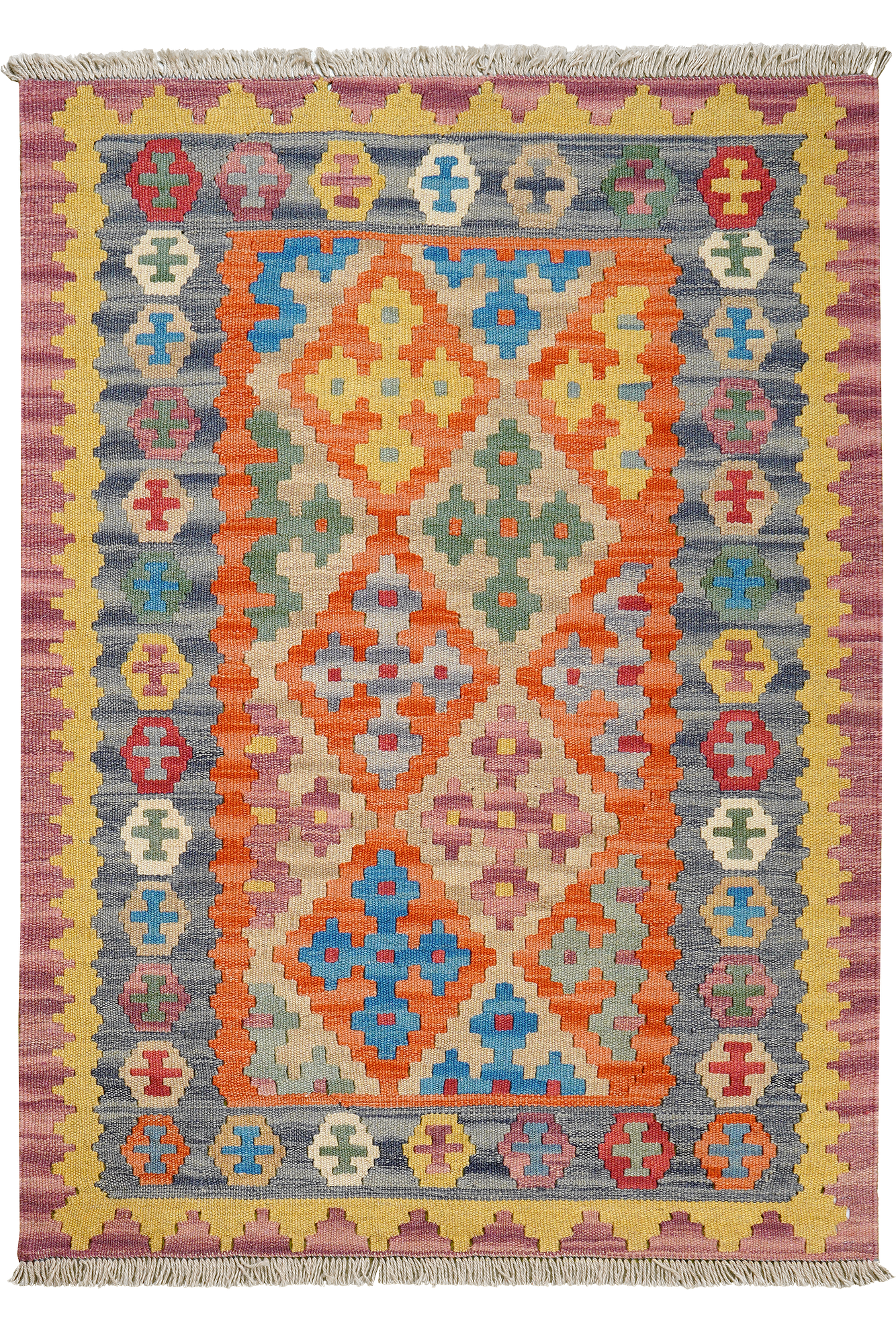 Kilim Gashgai Teppich Mehrfarbig 0