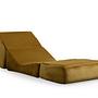 Origami armchair chaise longue convertible mustard yellow 5