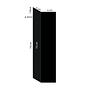 Cabinet door handle steel powder-coated black 3