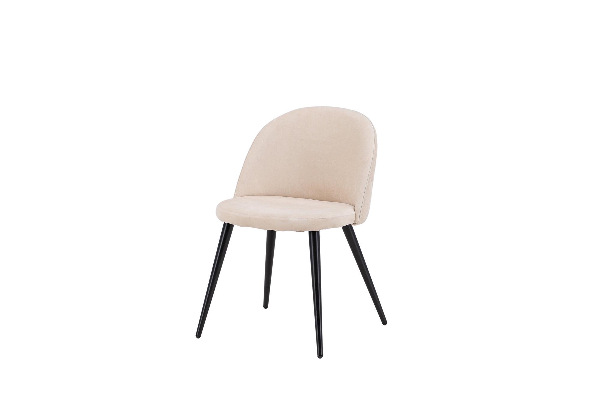 2x Velvet Stitches Stuhl-Set Samt Beige 2