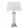 Tischleuchte Pedestal Mischgewebe Stahl Silber 4