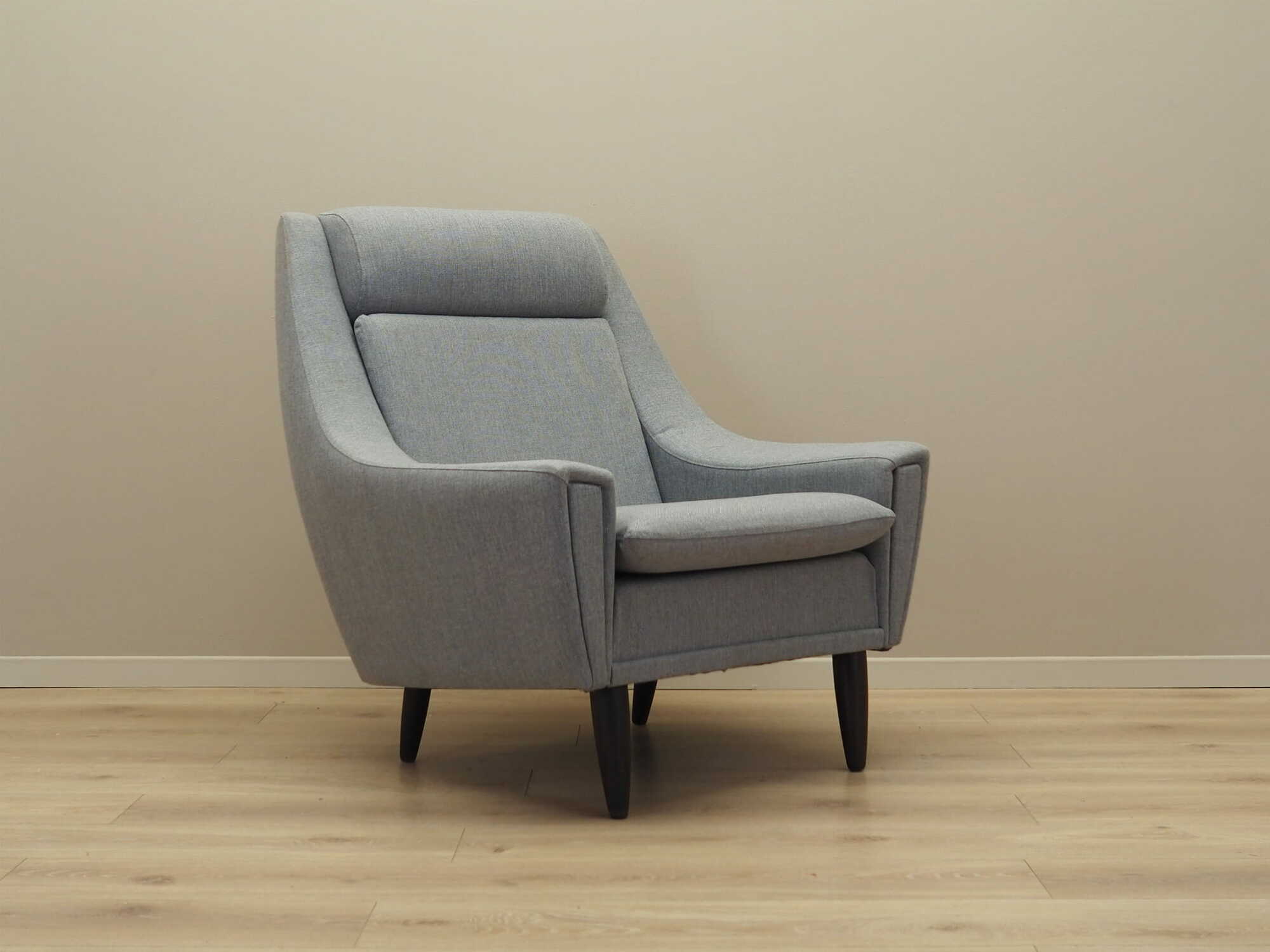 Armchair Textile Wood Grey 1970s 8