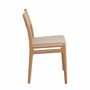 2x Esszimmerstuhl Textil Holz Beige 2