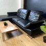 Sofa Chaise Lounge Left Leather Black 5