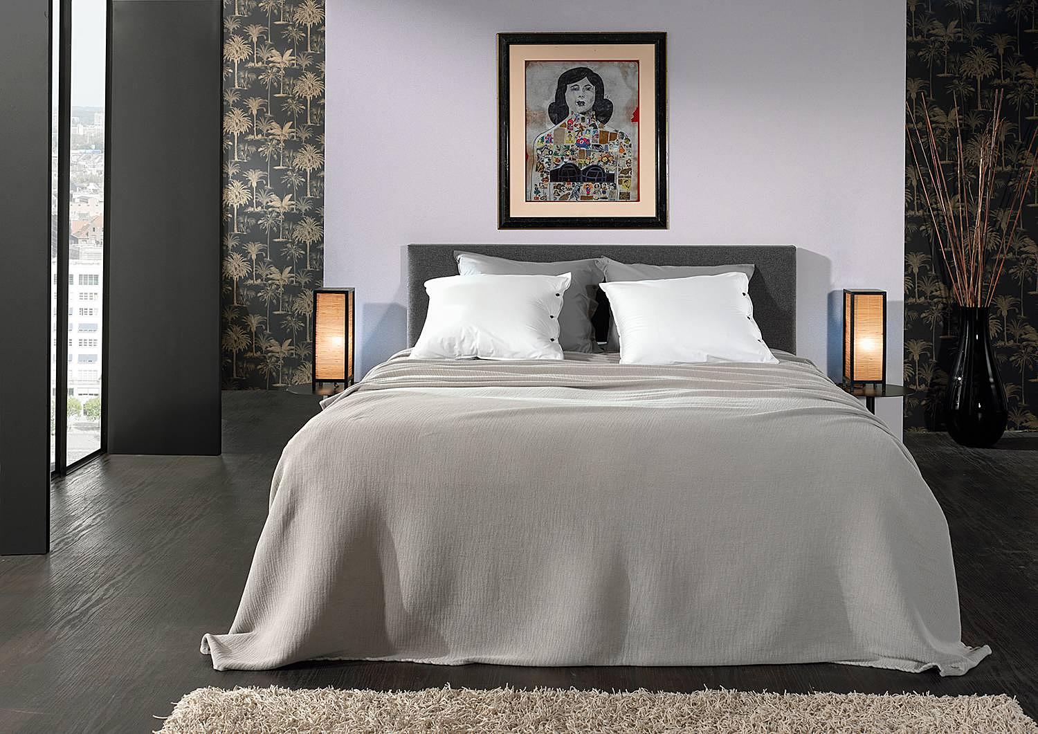 Ica Tagesdecke Baumwolle Lichtgrau 260 x 180 cm 2