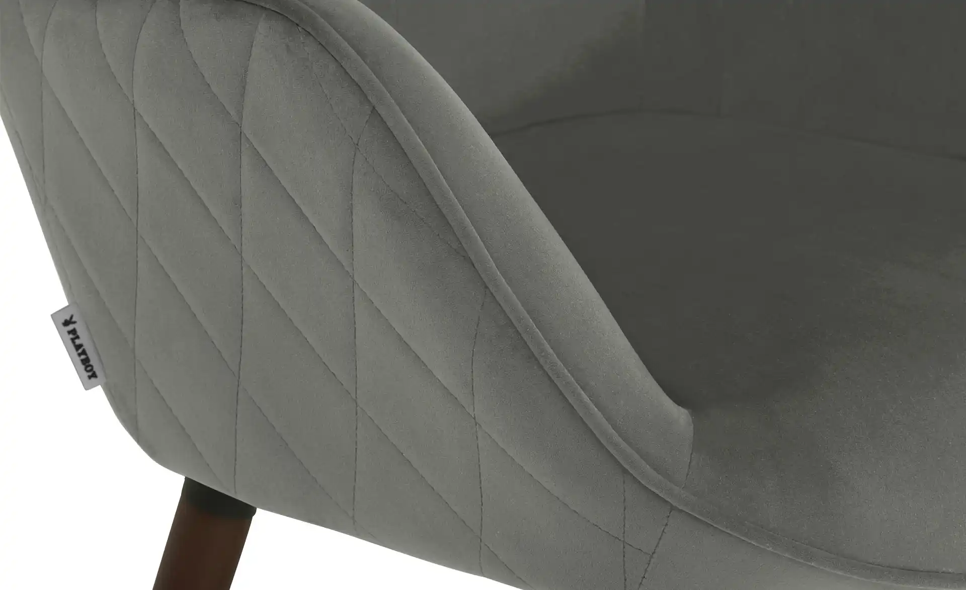 Bridget Sessel Samt Massivholz Violett 5