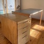 Vintage Alvar Aalto L-leg Schreibtisch & Rollcontainer Natur 1
