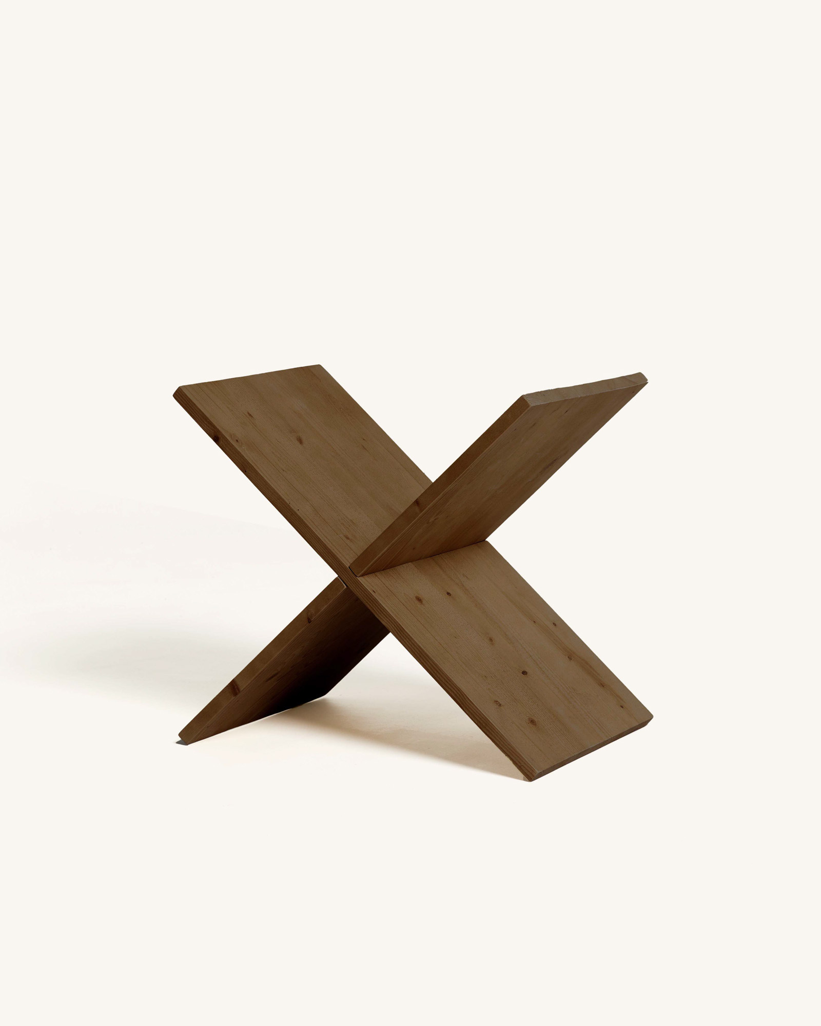 X Zeitungsständer Holz Nussbaum 0