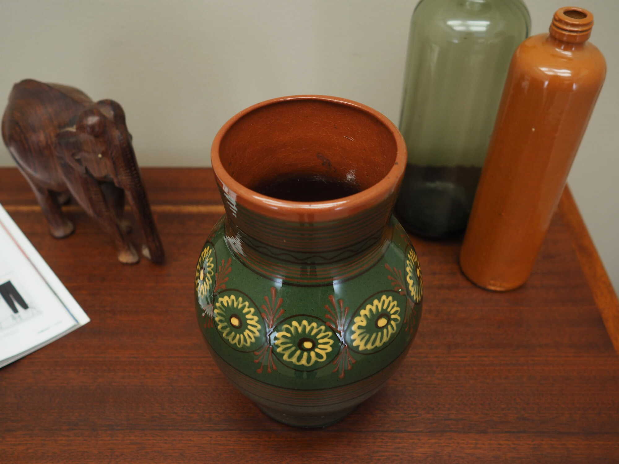 Vintage Vase Keramik Mehrfarbig 1970er Jahre 2