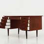 Vintage Desk Teak Wood Brown 1970s 3