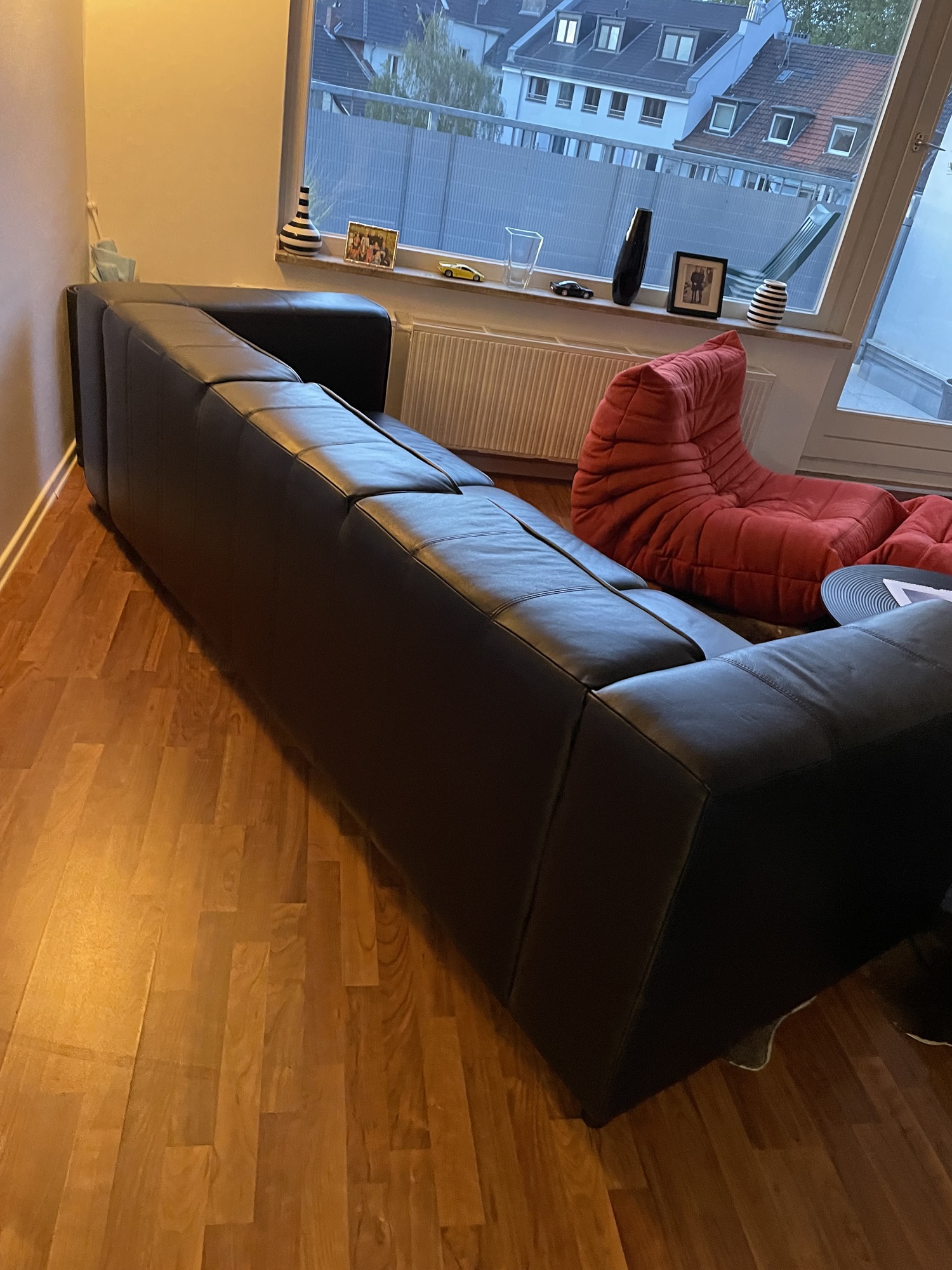 Carmo Sofa 3-Sitzer Leder Schwarz 1