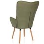 HAVENIO I Armchair Fabric Velvet Olive Green 8