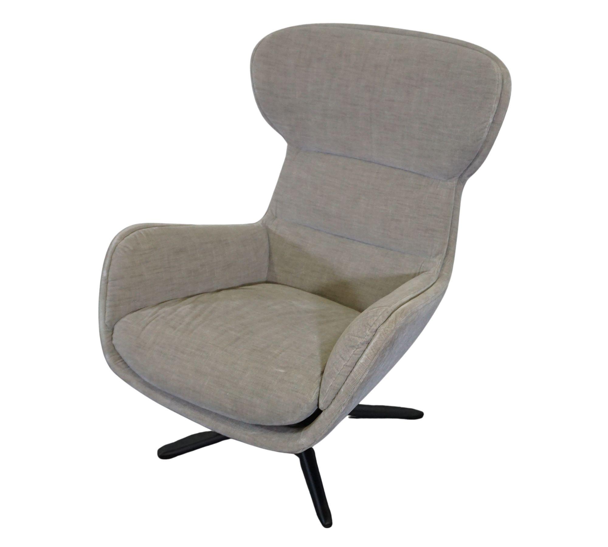 Reno armchair swiveling Naples fabric 2250 silver grey 6