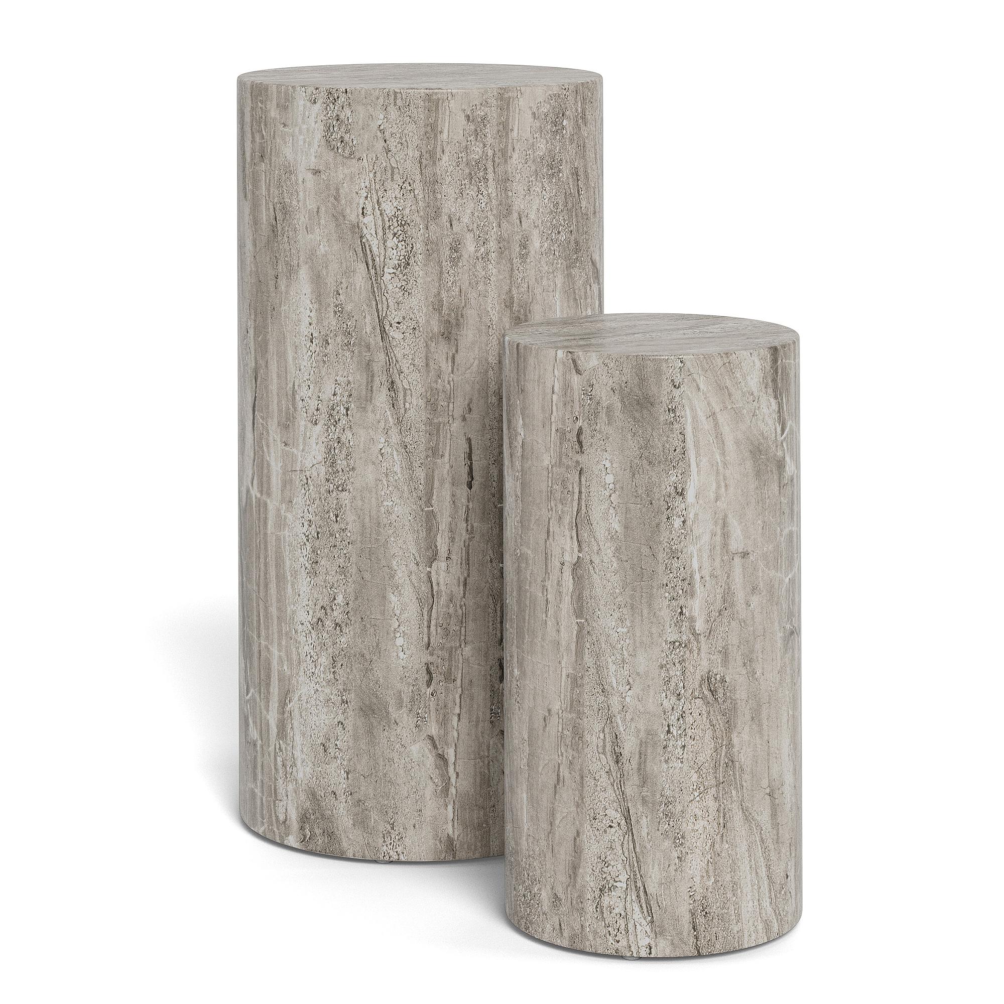 2x Side table Sukatari Marble Grey Decor 1