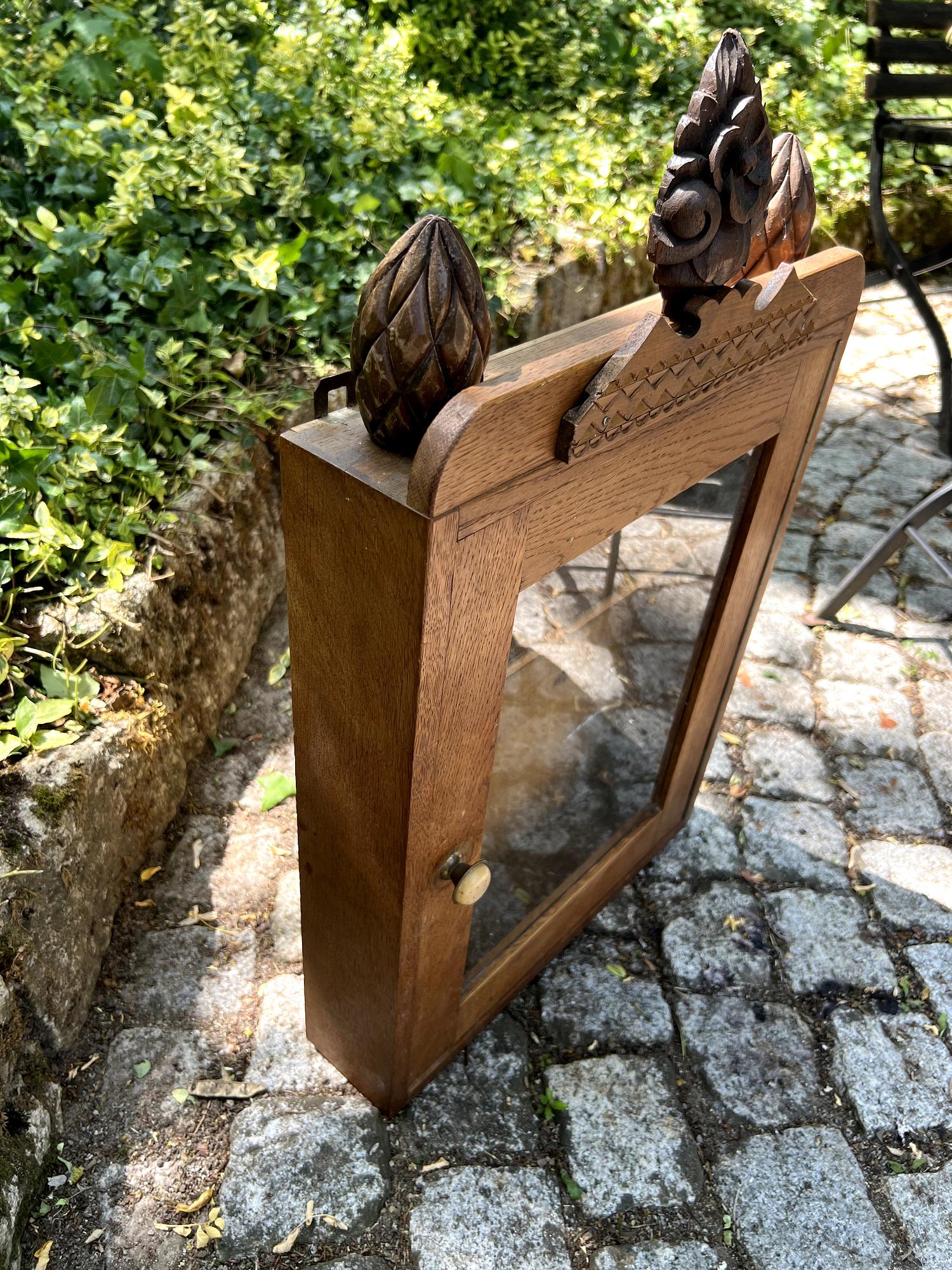 Medizinschrank Antik Holz 2
