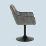 2x Armchair tufted velvet grey 2