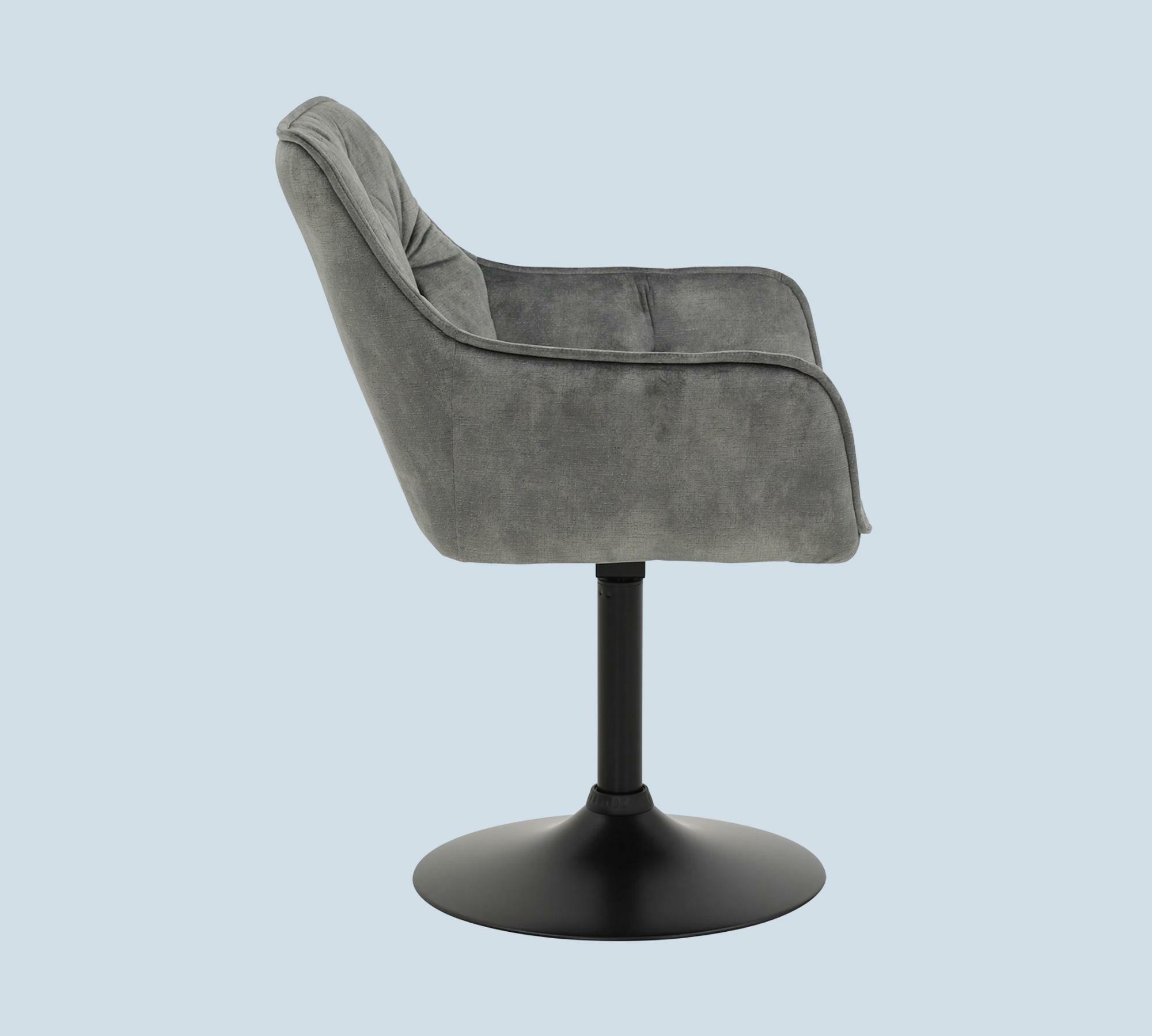 2x Armchair tufted velvet grey 2