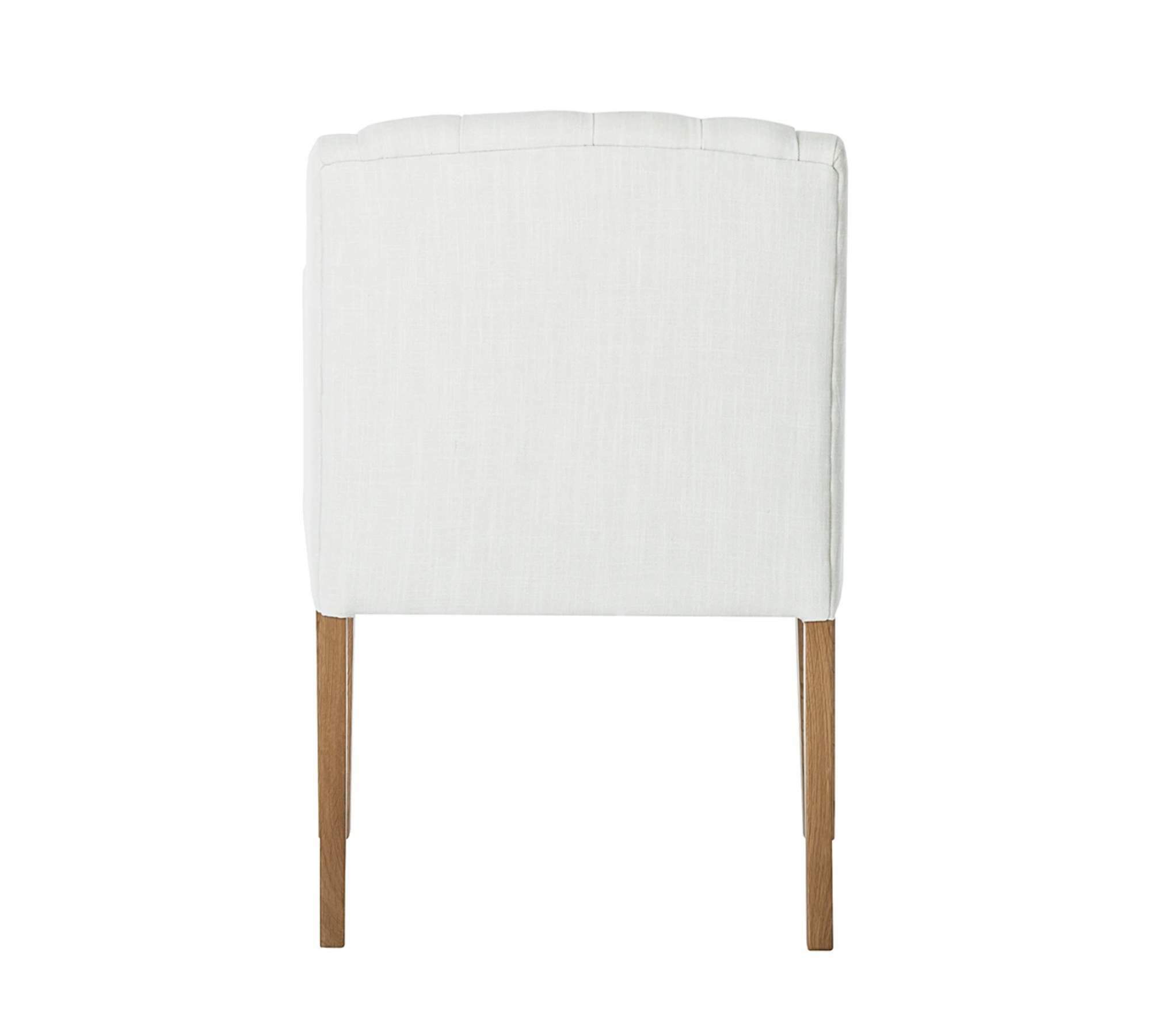 Armlehnstuhl Webstoff Weiß 3