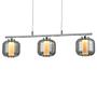 Rafa III LED-Pendelleuchte Acrylglas Edelstahl 3-flammig 0