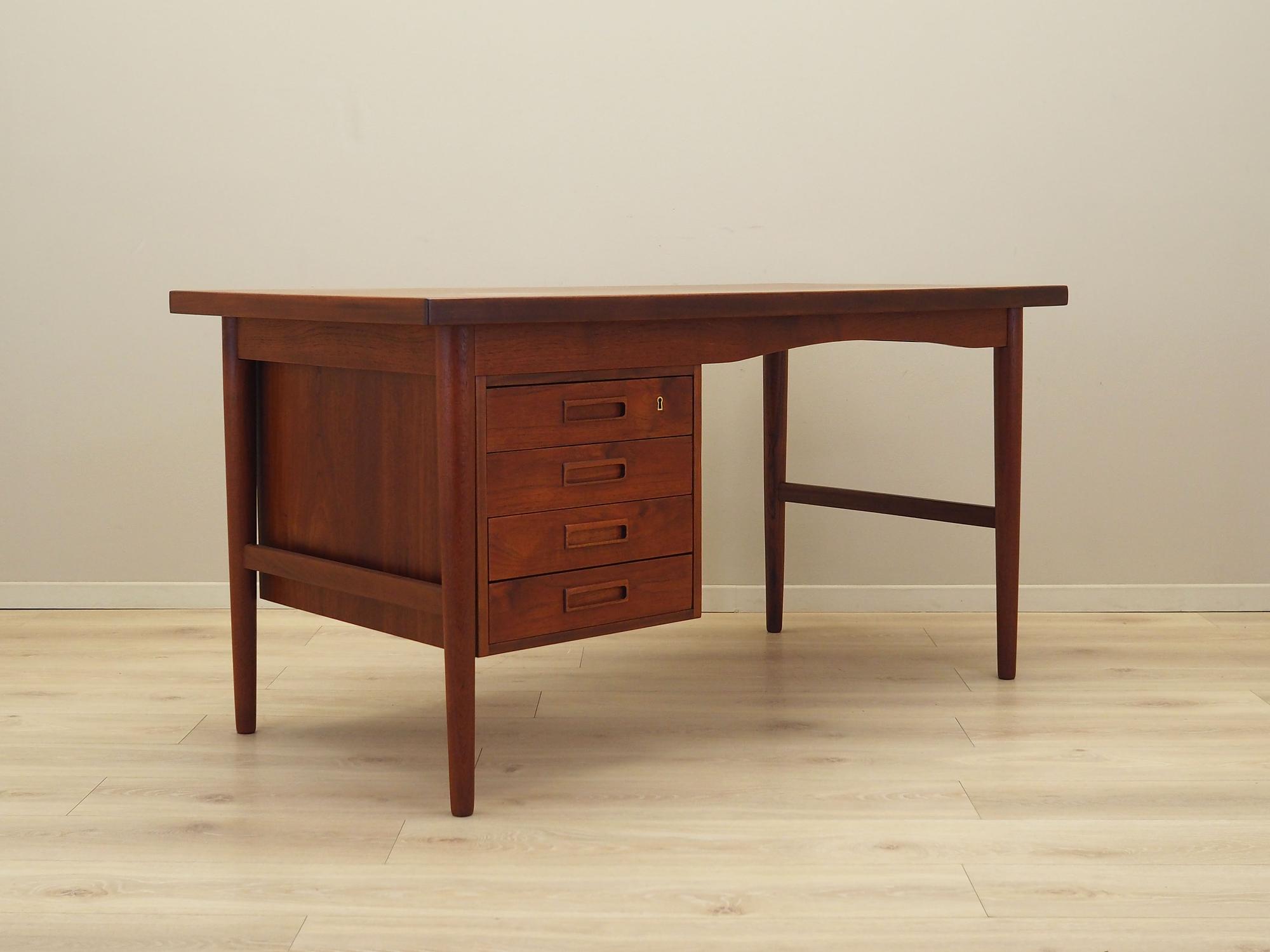 Schreibtisch Teakholz 1970er Jahre 8