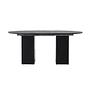 Matilda Dining table extendable MDF Veneer Black ø130/180cm 3